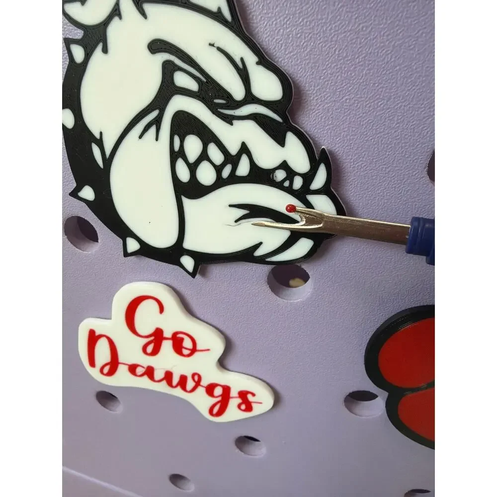 Lot of 5 Georgia Bulldogs Themed Bogg Bag Charms - Slightly Imperfect